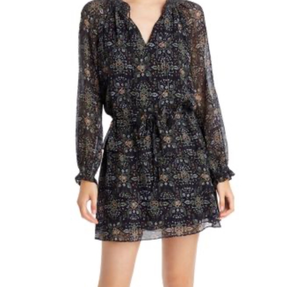 PAIGE  Calla printed drawstring waist Dress